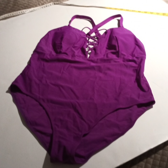 🌴🥥 XL Ekouaer Swimsuit Women Full Coverage Vibrant Plum - Picture 4 of 16